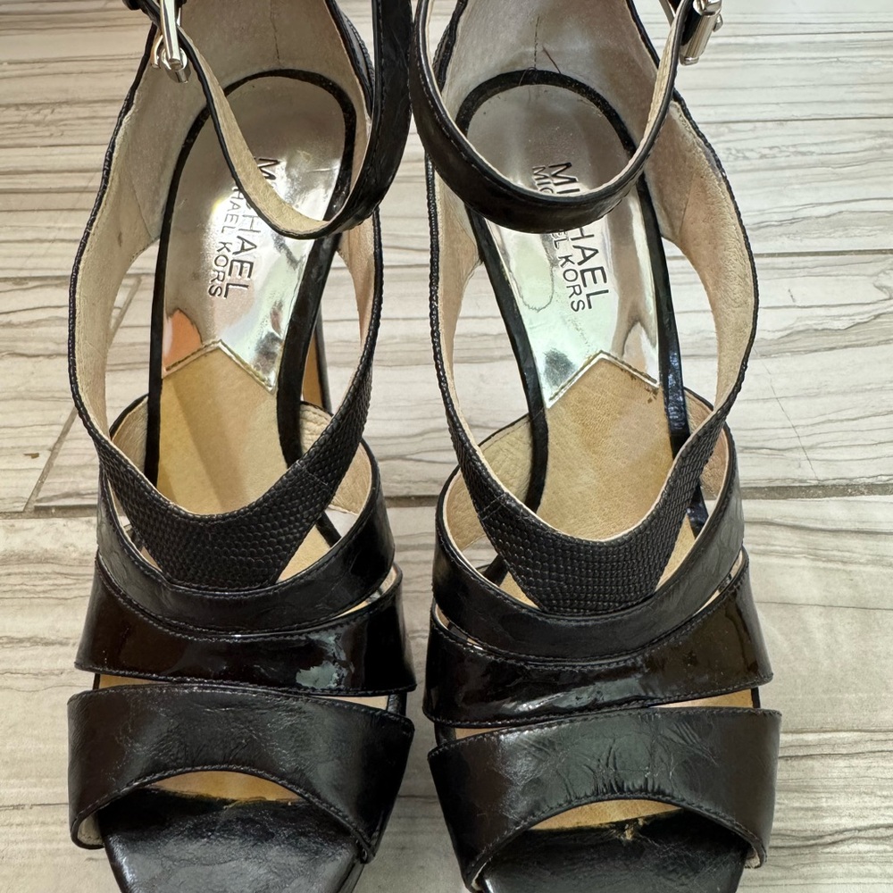 Michael Kors Black Strappy Heels